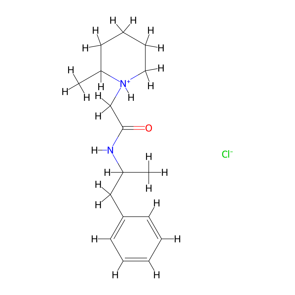 2-(2-Methylpiperidin-1-yl)-N-(1-phenylpropan-2-yl)ethanimidic acid--hydrogen chloride (1/1) molecular structure, CAS 101651-38-1