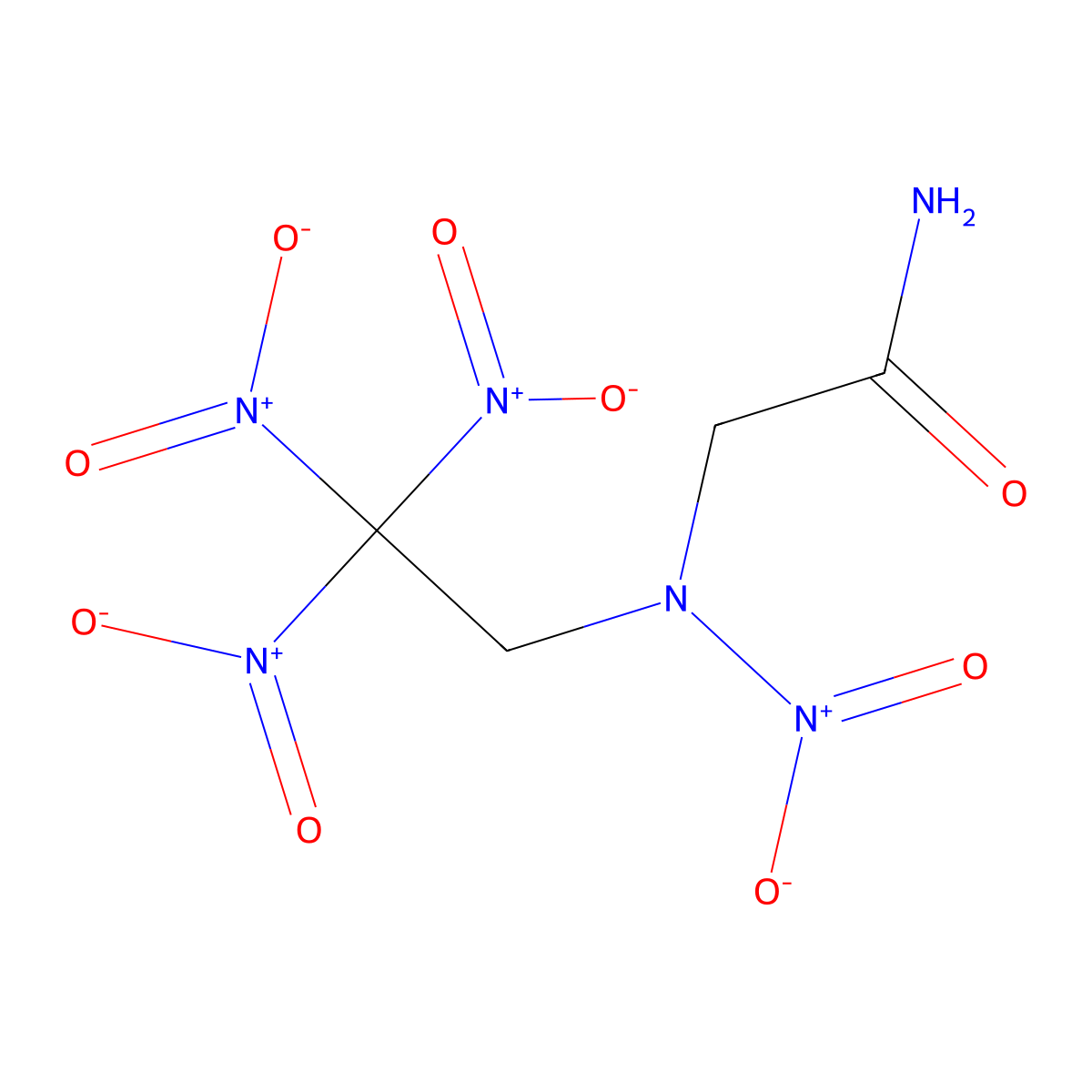 Acetamide, 2-(N-nitro-N-(2,2,2-trinitroethyl)amino)- molecular structure, CAS 101651-41-6