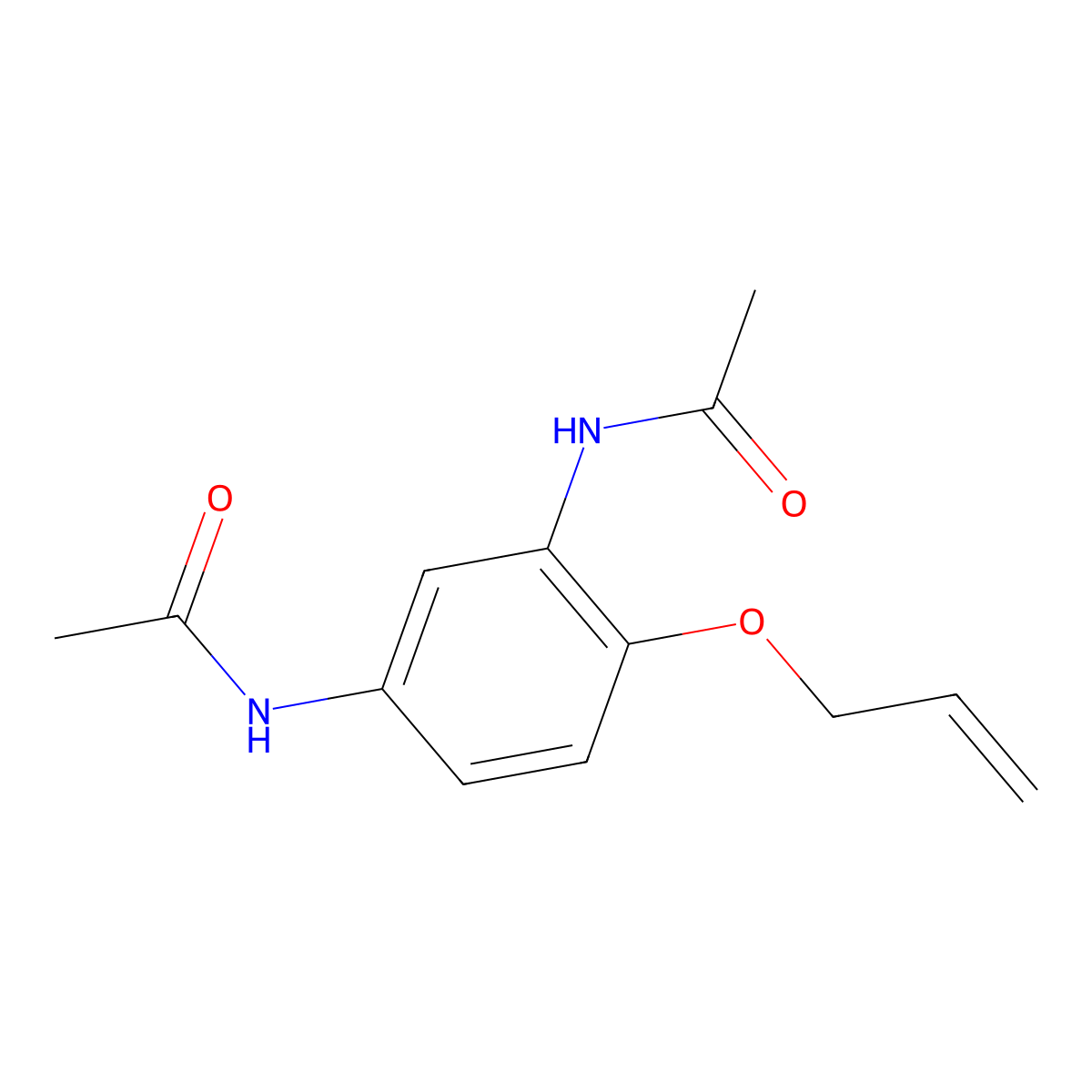Acetanilide, 3'-acetamido-4'-allyloxy- molecular structure, CAS 101651-51-8