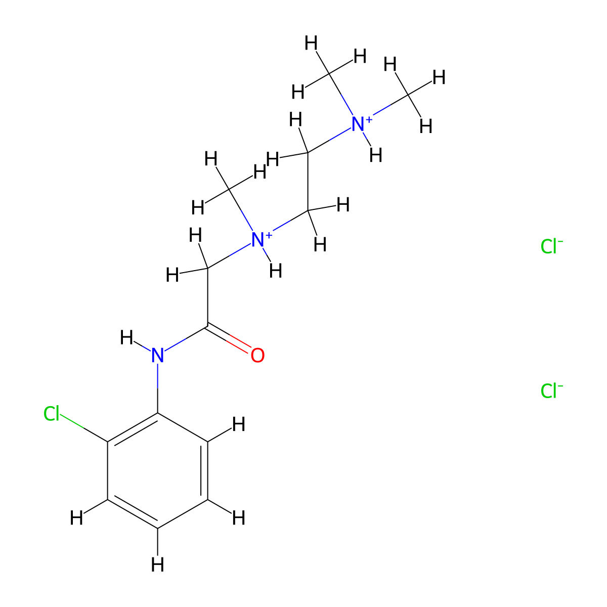 Acetanilide, o-chloro-2-(methyl(2-(dimethylamino)ethyl)amino)-, dihydrochloride molecular structure, CAS 101651-65-4