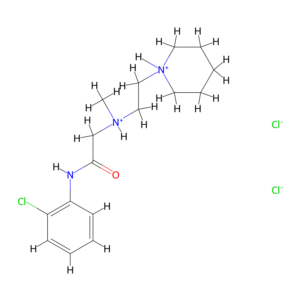 Acetanilide, o-chloro-2-(methyl(2-(piperidino)ethyl)amino)-, dihydrochloride molecular structure, CAS 101651-66-5