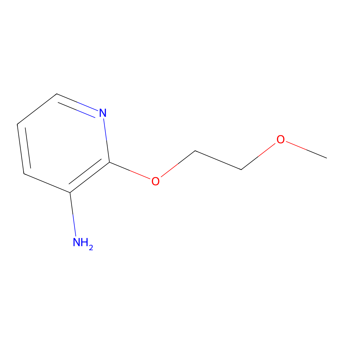 2-(2-Methoxyethoxy)pyridin-3-amine molecular structure, CAS 1016510-18-1
