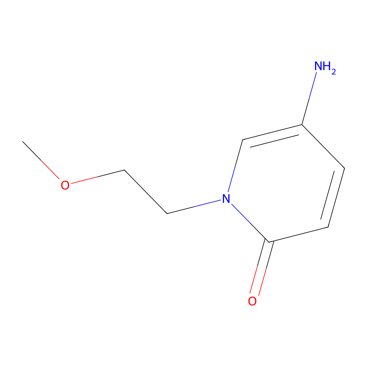 5-Amino-1-(2-methoxyethyl)-1,2-dihydropyridin-2-one molecular structure, CAS 1016512-02-9