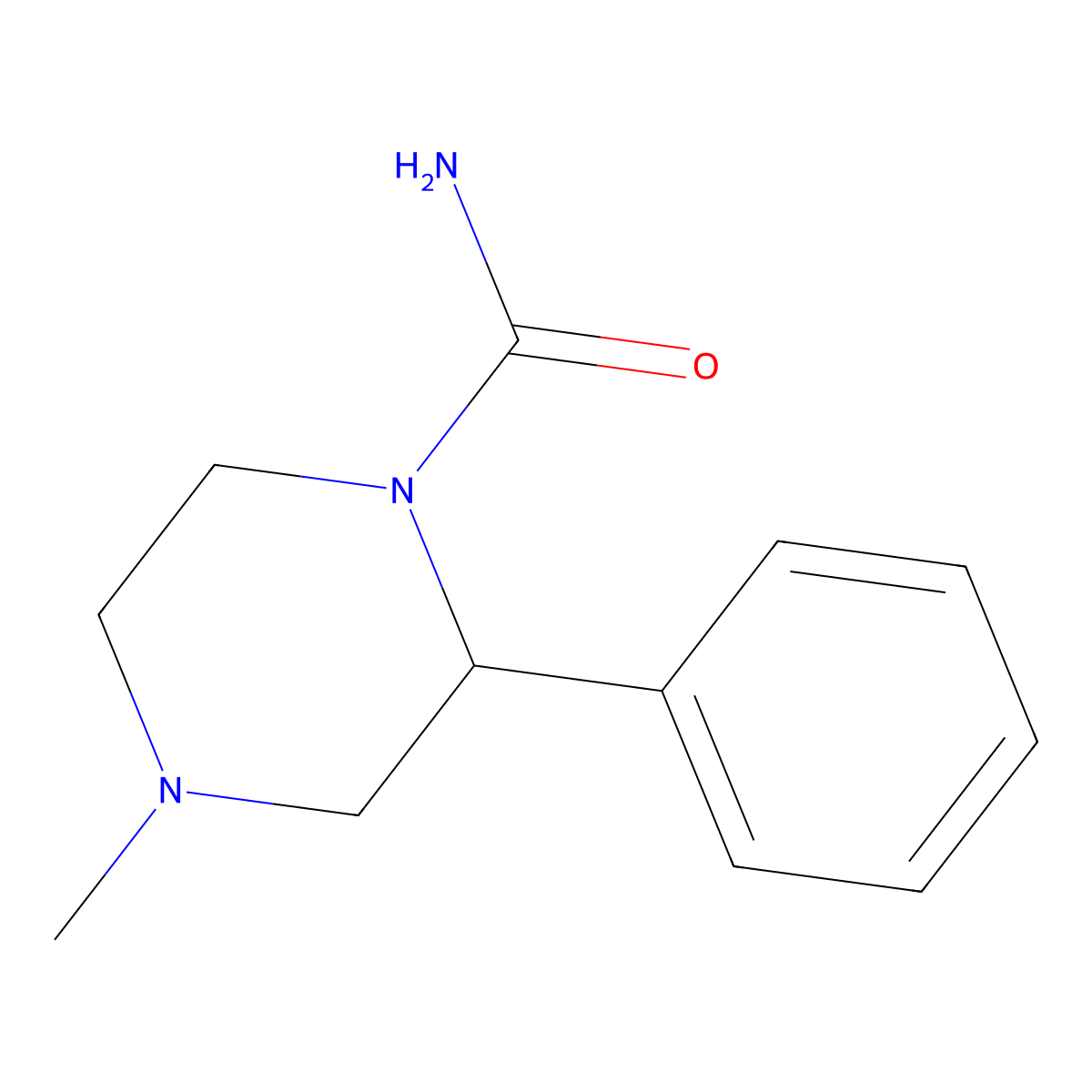 4-Methyl-2-phenylpiperazine-1-carboxamide molecular structure, CAS 1016512-08-5