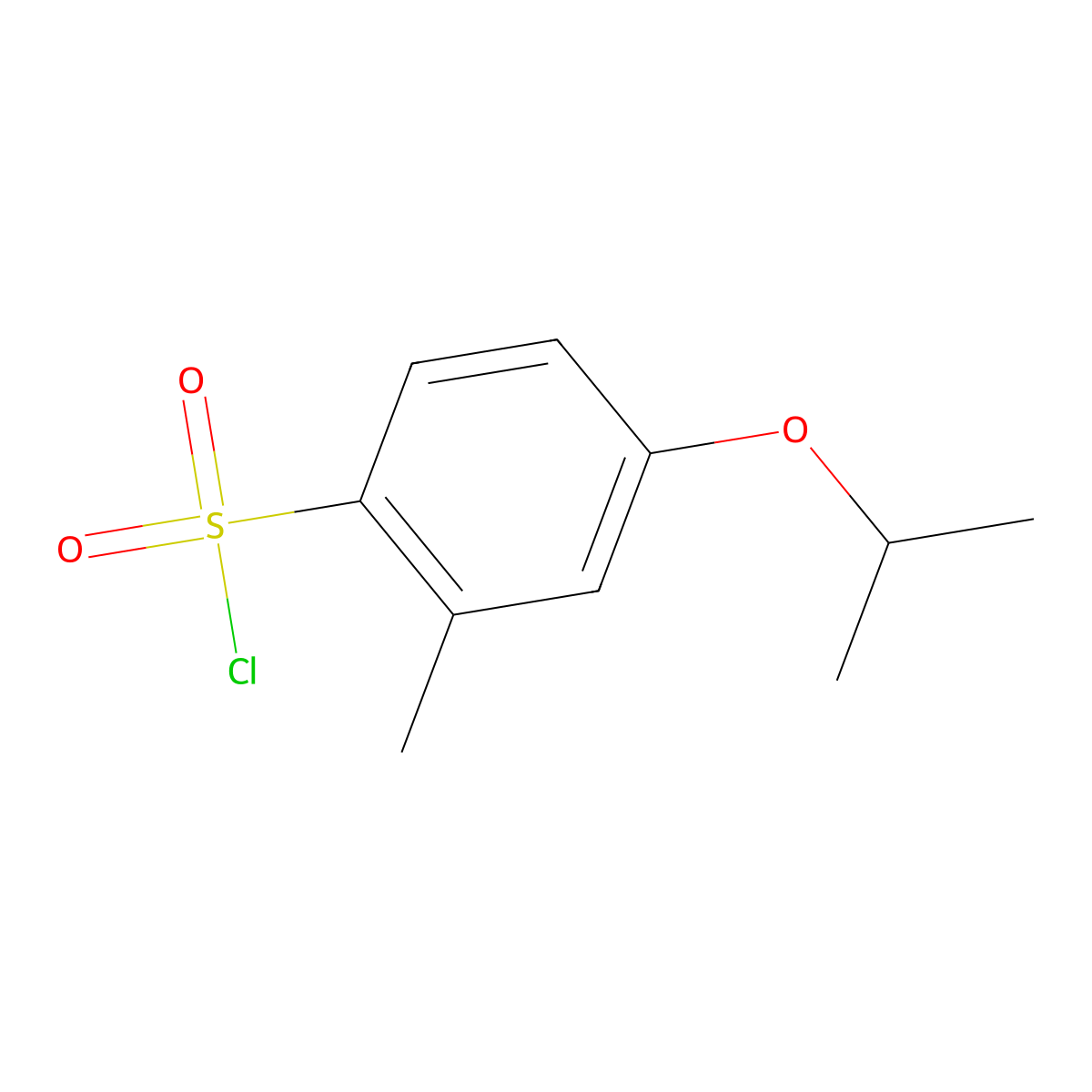 2-Methyl-4-(propan-2-yloxy)benzene-1-sulfonyl chloride molecular structure, CAS 1016512-29-0