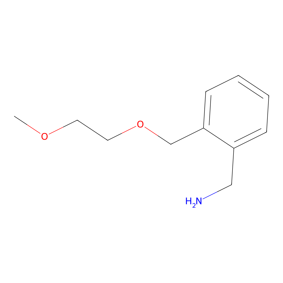 1-(2-((2-Methoxyethoxy)methyl)phenyl)methanamine molecular structure, CAS 1016512-39-2