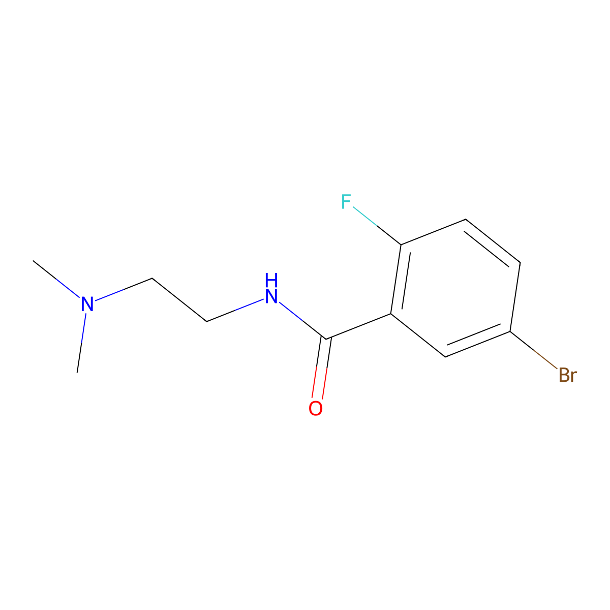 5-bromo-N-[2-(dimethylamino)ethyl]-2-fluorobenzamide molecular structure, CAS 1016512-88-1