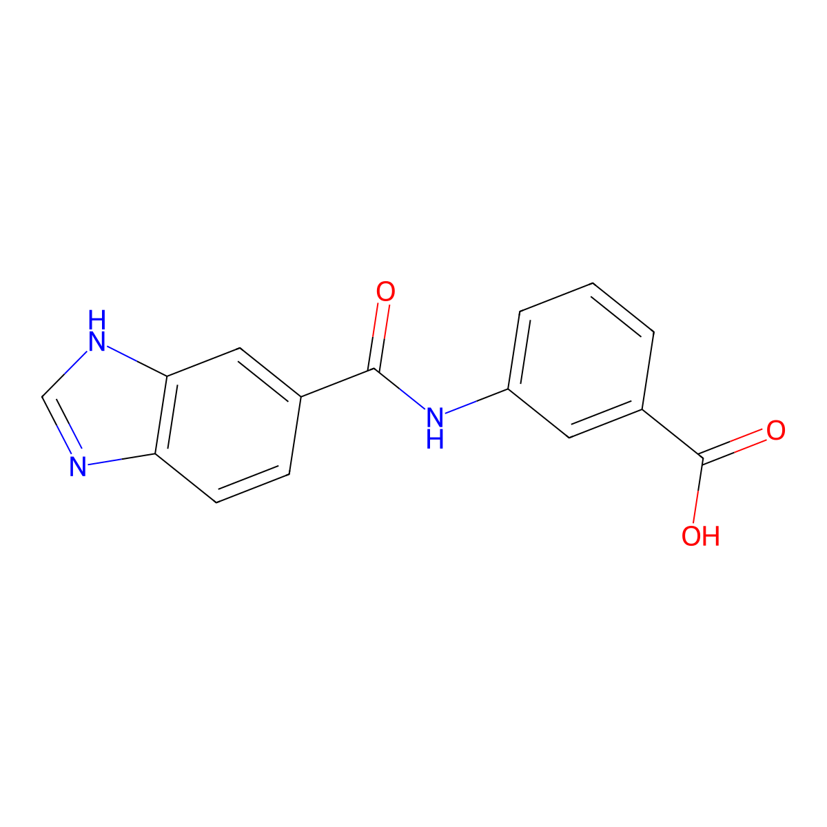 3-(1H-1,3-benzodiazole-5-amido)benzoic acid molecular structure, CAS 1016513-35-1
