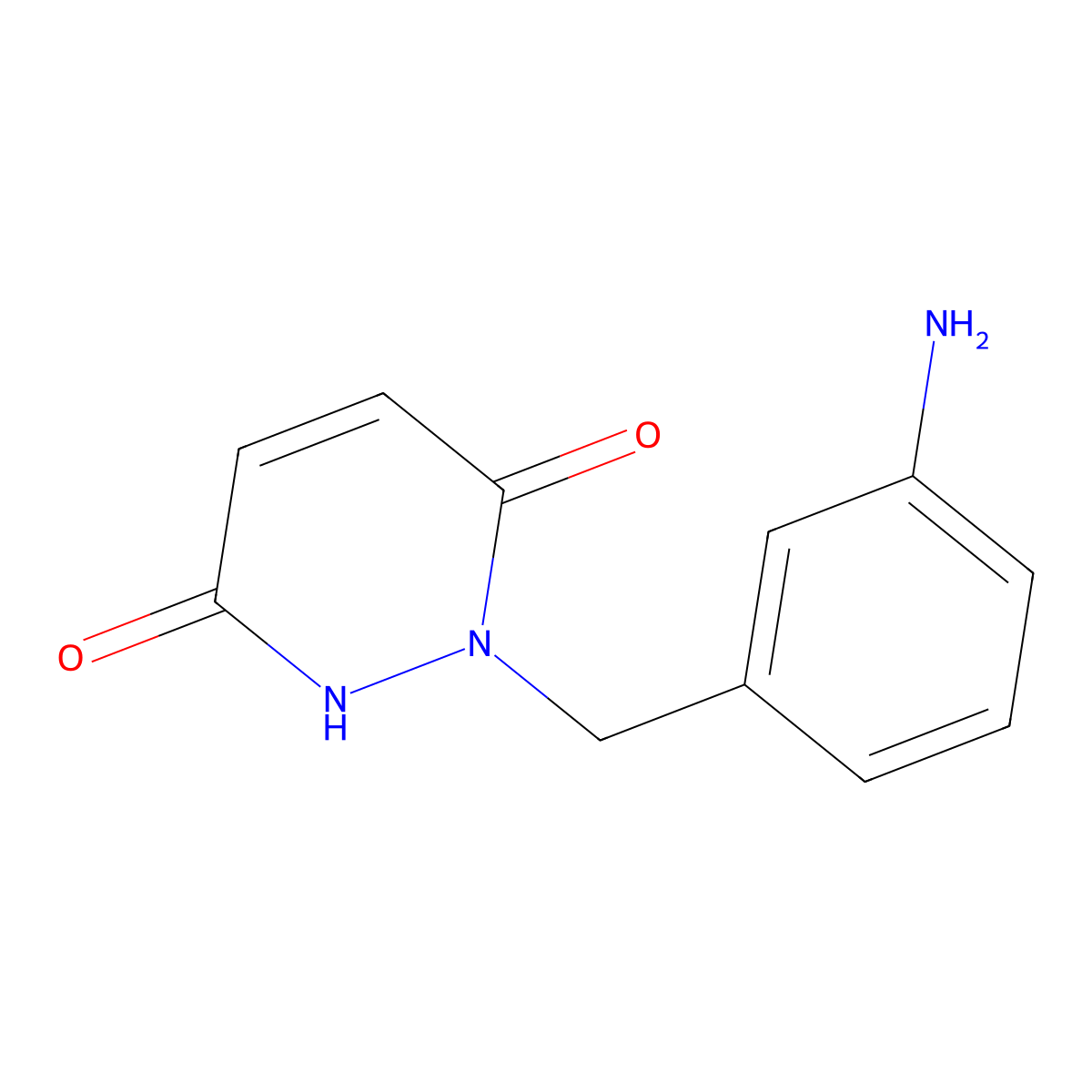 1-((3-Aminophenyl)methyl)-1,2,3,6-tetrahydropyridazine-3,6-dione molecular structure, CAS 1016514-24-1