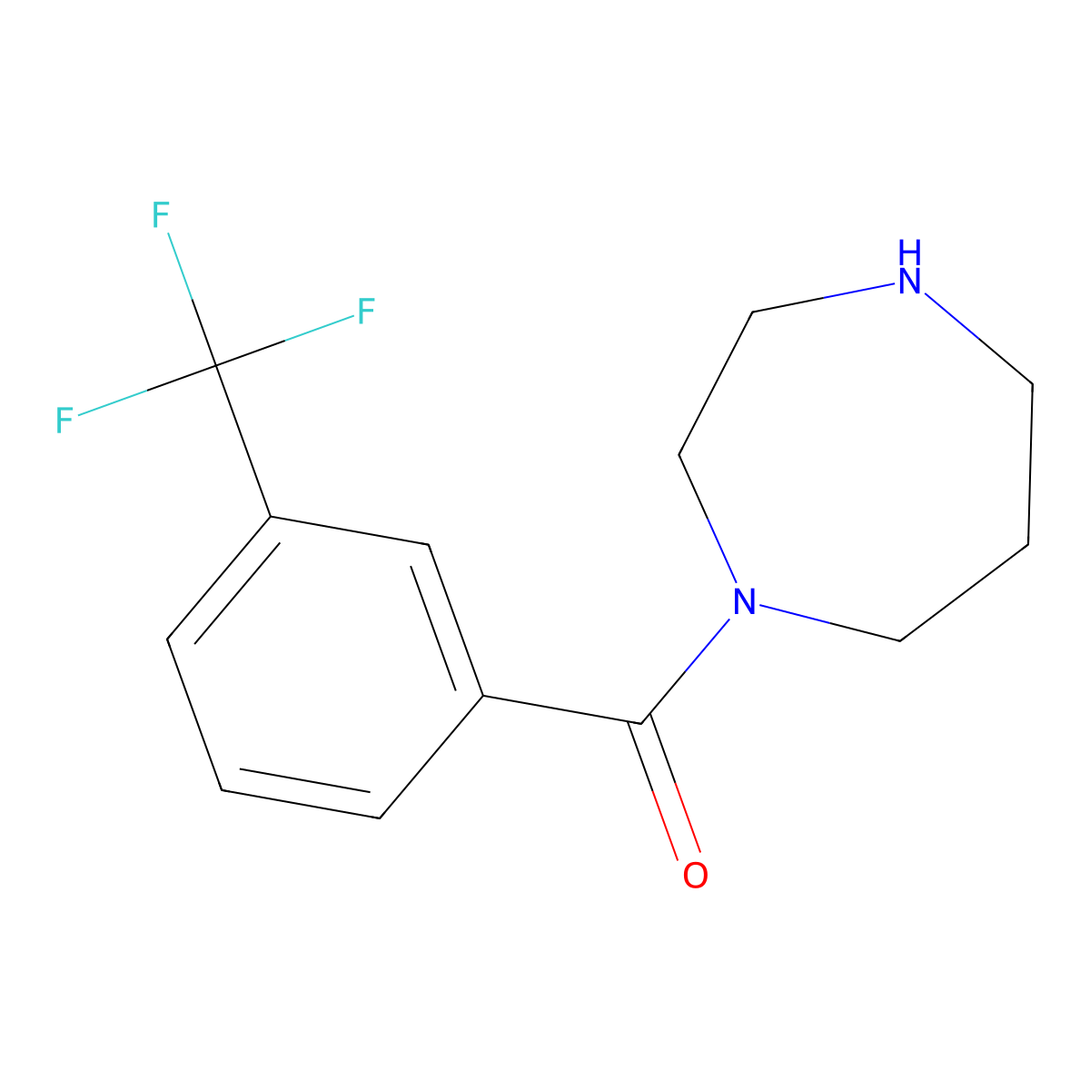 1-[3-(Trifluoromethyl)benzoyl]-1,4-diazepane molecular structure, CAS 1016515-38-0