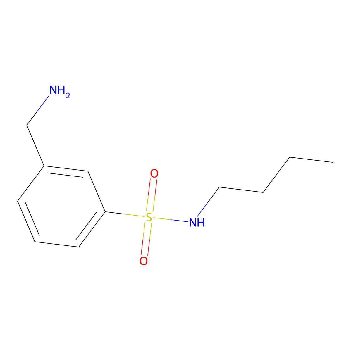 3-(Aminomethyl)-N-butylbenzenesulfonamide molecular structure, CAS 1016515-54-0