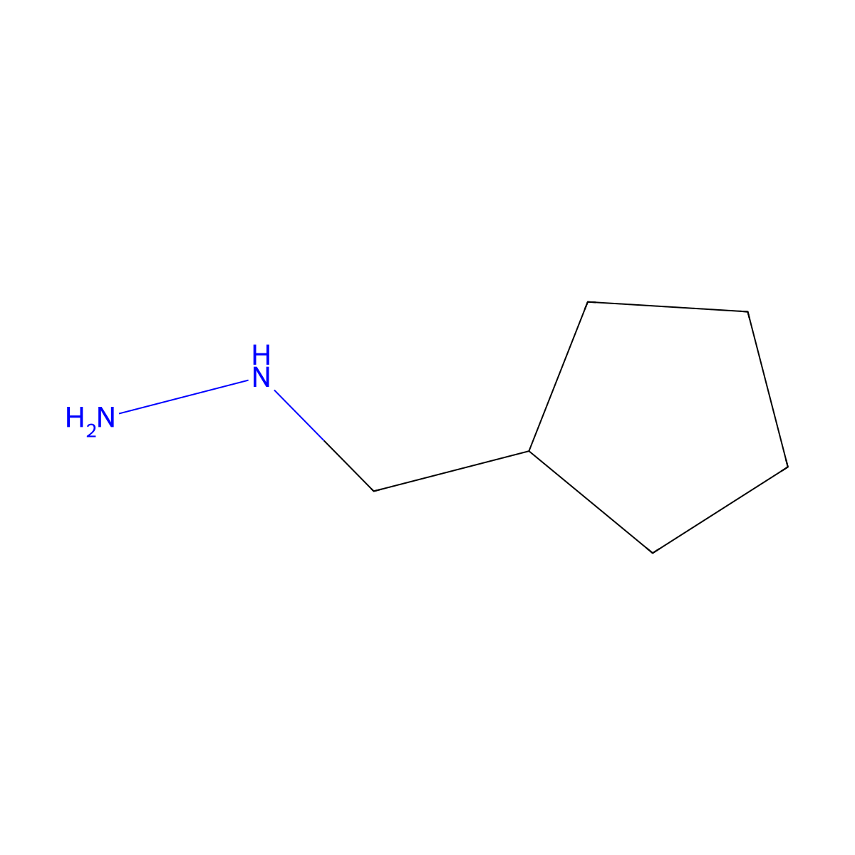 (Cyclopentylmethyl)hydrazine molecular structure, CAS 1016516-96-3