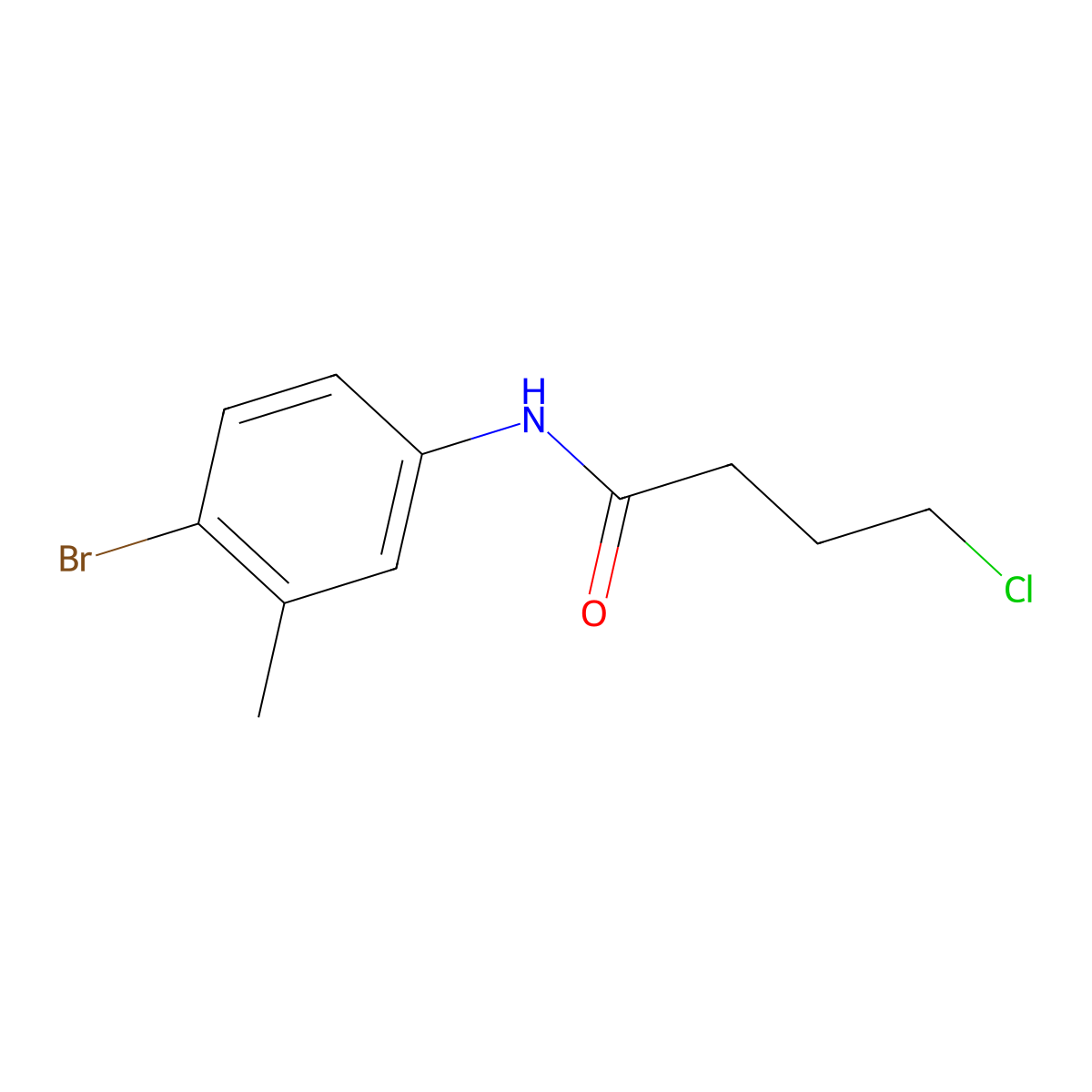 N-(4-Bromo-3-methylphenyl)-4-chlorobutanamide molecular structure, CAS 1016517-56-8