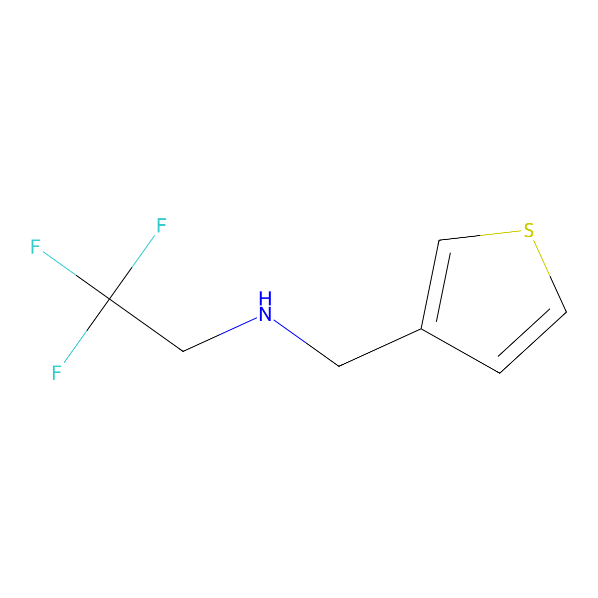 (3-Thienylmethyl)(2,2,2-trifluoroethyl)amine molecular structure, CAS 1016517-82-0