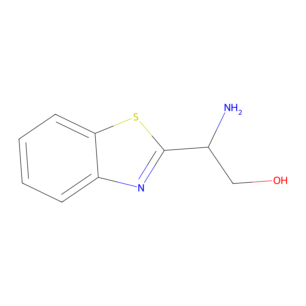 2-Amino-2-(benzo[d]thiazol-2-yl)ethan-1-ol molecular structure, CAS 1016518-63-0