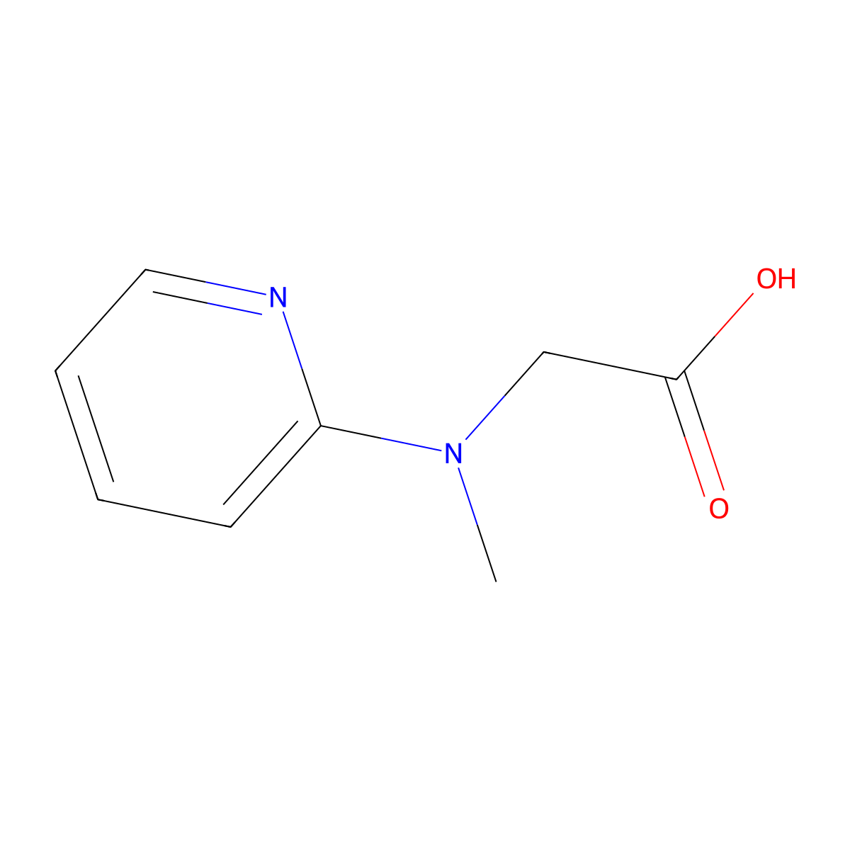2-(Methyl-2-pyridylamino)acetic acid molecular structure, CAS 1016519-61-1