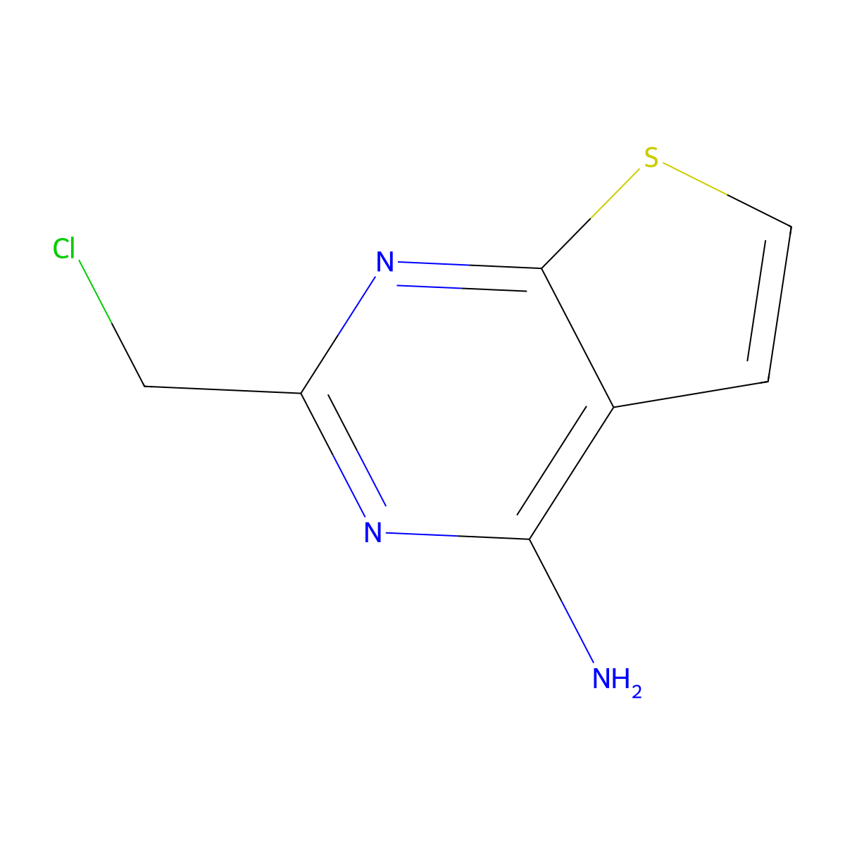 2-(Chloromethyl)thieno[2,3-D]pyrimidin-4-amine molecular structure, CAS 1016519-81-5