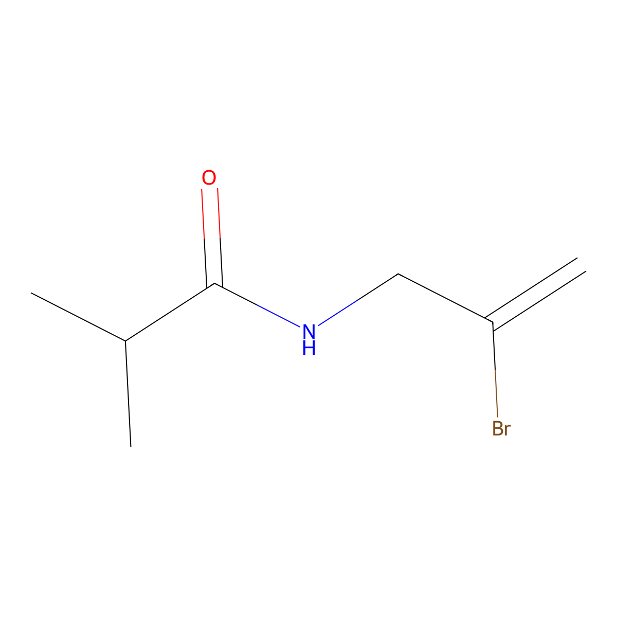Isobutyramide, N-(2-bromoallyl)- molecular structure, CAS 101652-12-4