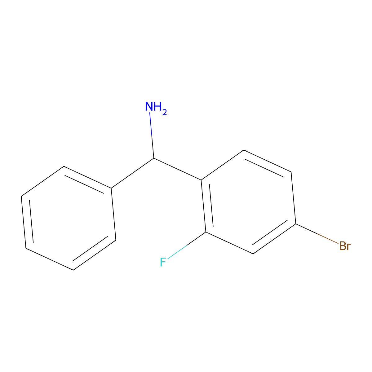 (4-Bromo-2-fluorophenyl)(phenyl)methanamine molecular structure, CAS 1016520-65-2