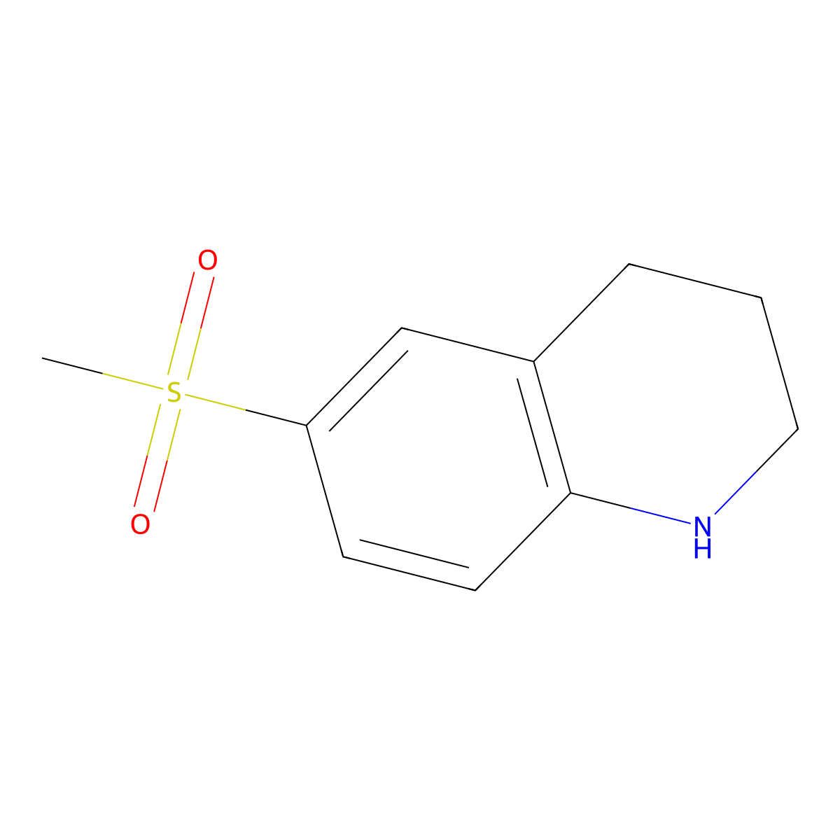 6-Methanesulfonyl-1,2,3,4-tetrahydroquinoline molecular structure, CAS 1016521-21-3