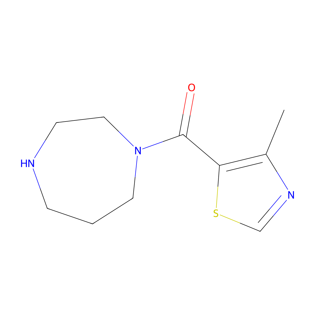 1-(4-Methyl-1,3-thiazole-5-carbonyl)-1,4-diazepane molecular structure, CAS 1016521-32-6
