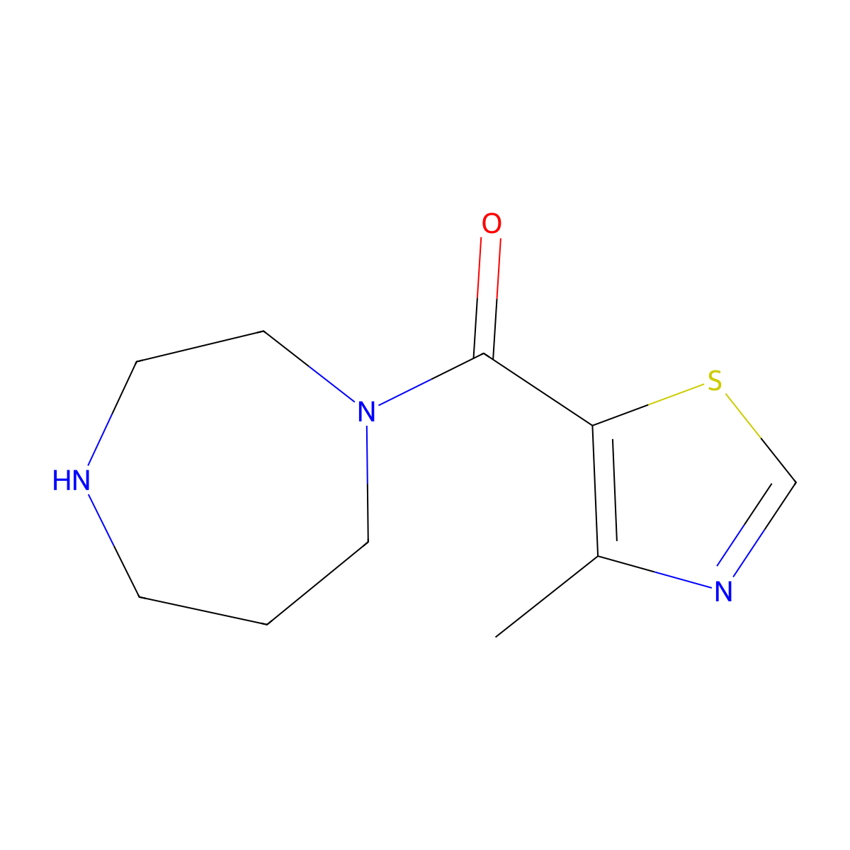 1-(4-Methyl-1,3-thiazole-5-carbonyl)-1,4-diazepane molecular structure, CAS 1016521-32-6