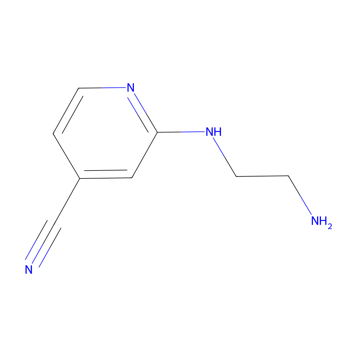 2-[(2-Aminoethyl)amino]pyridine-4-carbonitrile molecular structure, CAS 1016521-67-7