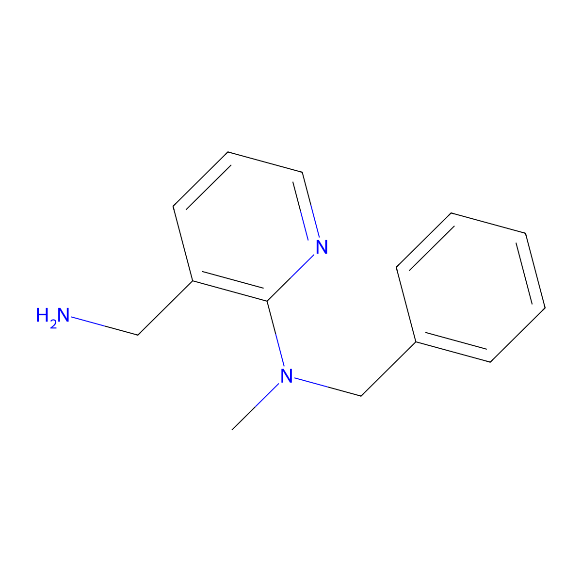 3-(aminomethyl)-N-benzyl-N-methylpyridin-2-amine molecular structure, CAS 1016523-37-7