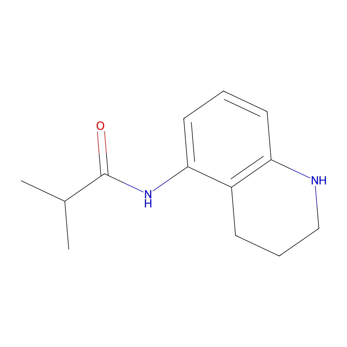 2-Methyl-N-(1,2,3,4-tetrahydroquinolin-5-YL)propanamide molecular structure, CAS 1016526-76-3