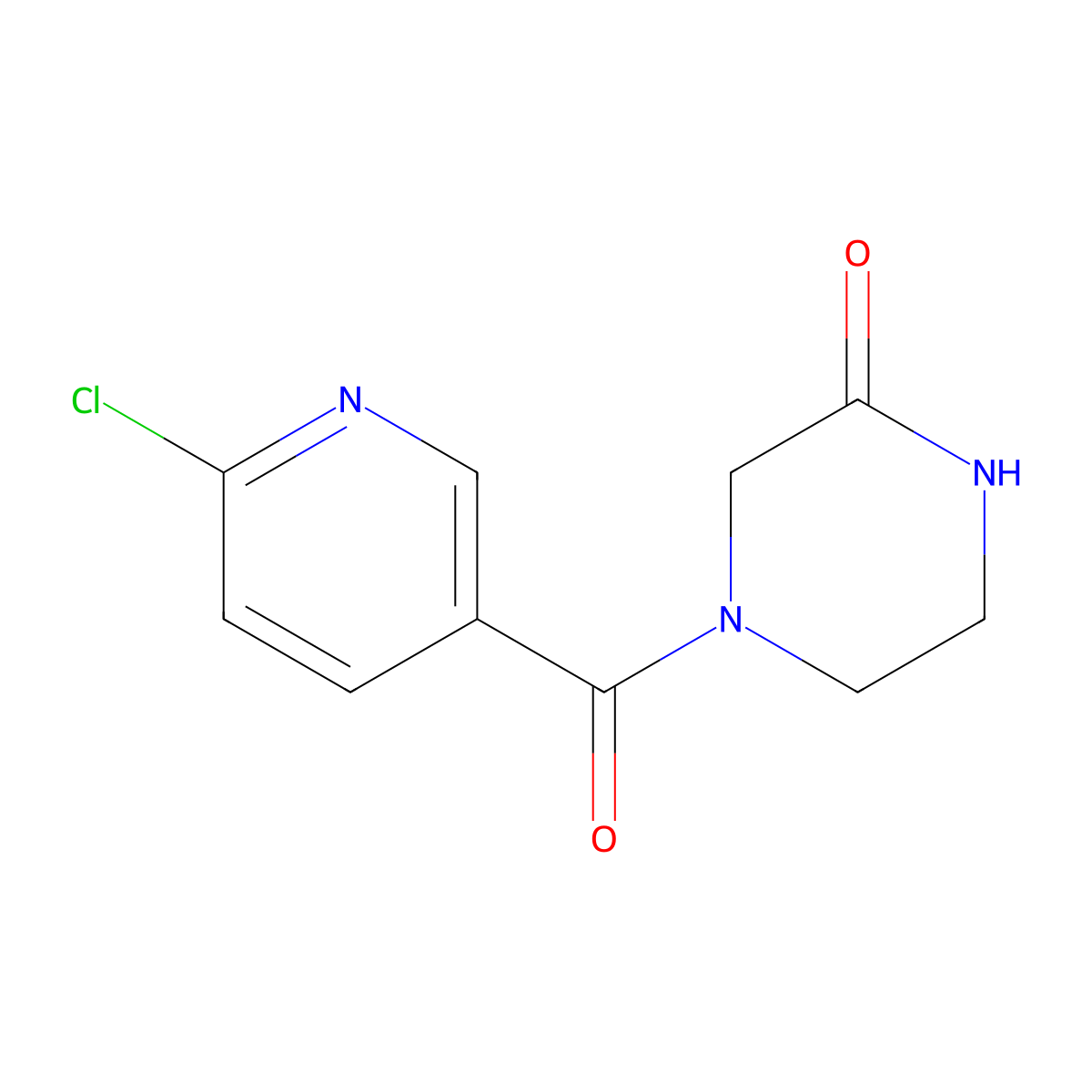 4-(6-Chloropyridine-3-carbonyl)piperazin-2-one molecular structure, CAS 1016526-79-6