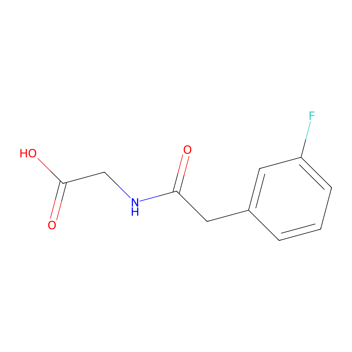 2-[2-(3-Fluorophenyl)acetamido]acetic acid molecular structure, CAS 1016527-12-0