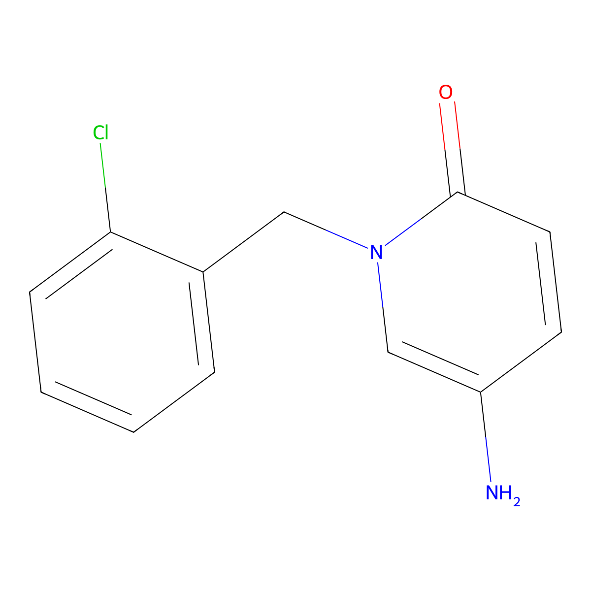 5-Amino-1-[(2-chlorophenyl)methyl]-1,2-dihydropyridin-2-one molecular structure, CAS 1016527-33-5