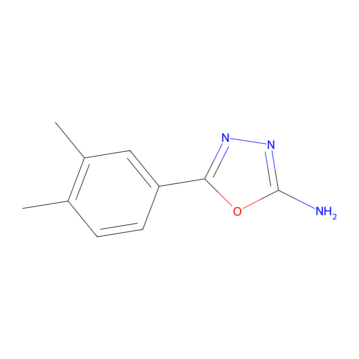 5-(3,4-Dimethylphenyl)-1,3,4-oxadiazol-2-amine molecular structure, CAS 1016528-42-9