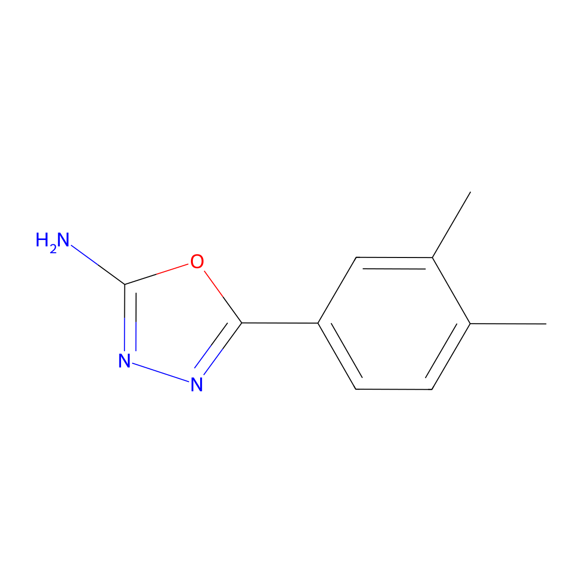 5-(3,4-Dimethylphenyl)-1,3,4-oxadiazol-2-amine molecular structure, CAS 1016528-42-9