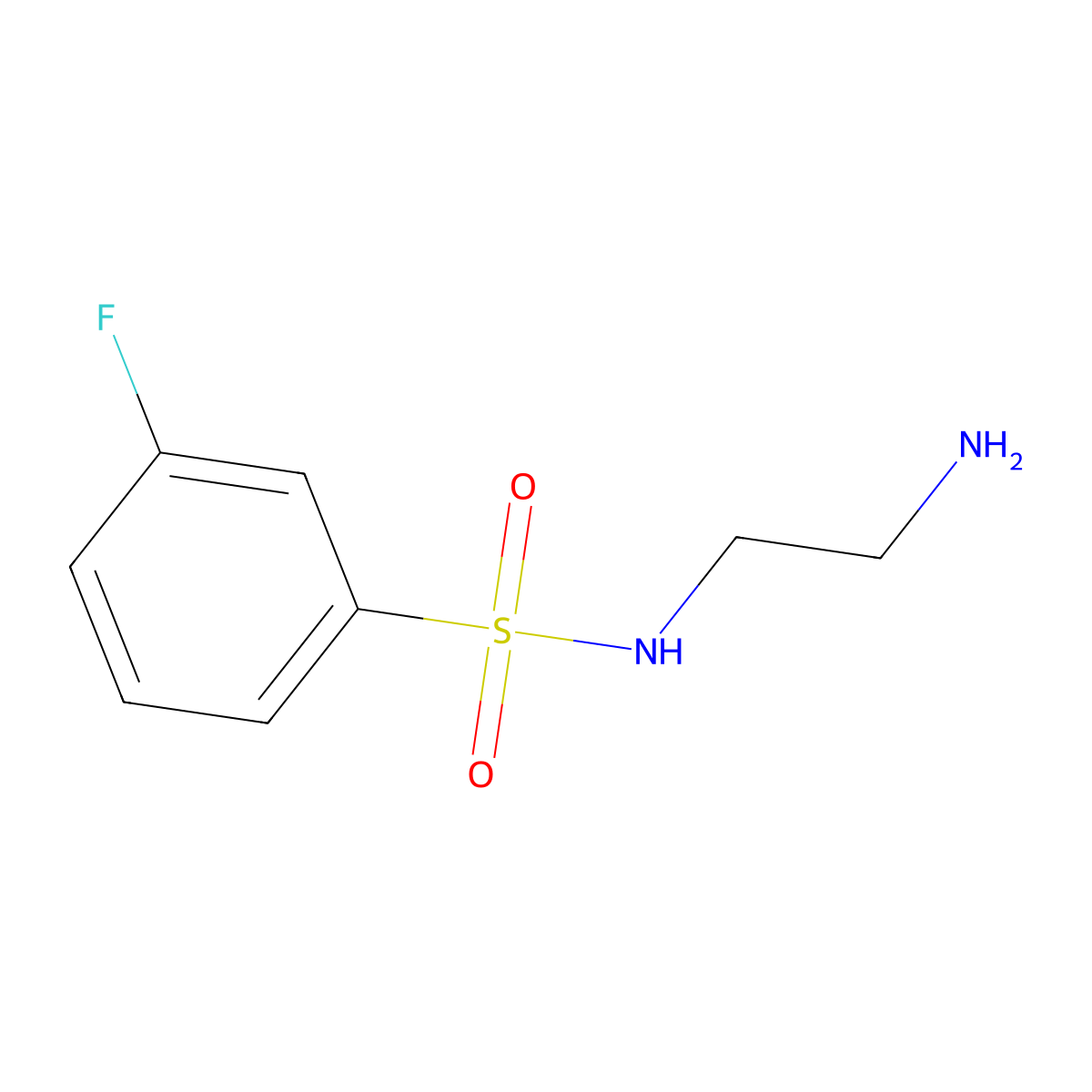 N-(2-Aminoethyl)-3-fluorobenzene-1-sulfonamide molecular structure, CAS 1016528-67-8