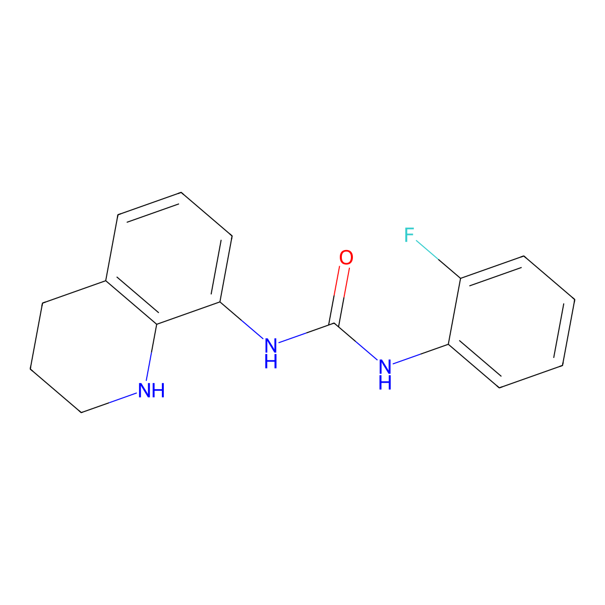 3-(2-Fluorophenyl)-1-(1,2,3,4-tetrahydroquinolin-8-yl)urea molecular structure, CAS 1016528-80-5