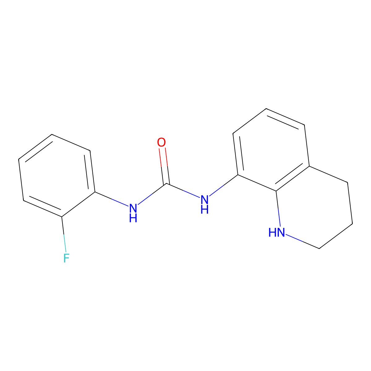 3-(2-Fluorophenyl)-1-(1,2,3,4-tetrahydroquinolin-8-yl)urea molecular structure, CAS 1016528-80-5