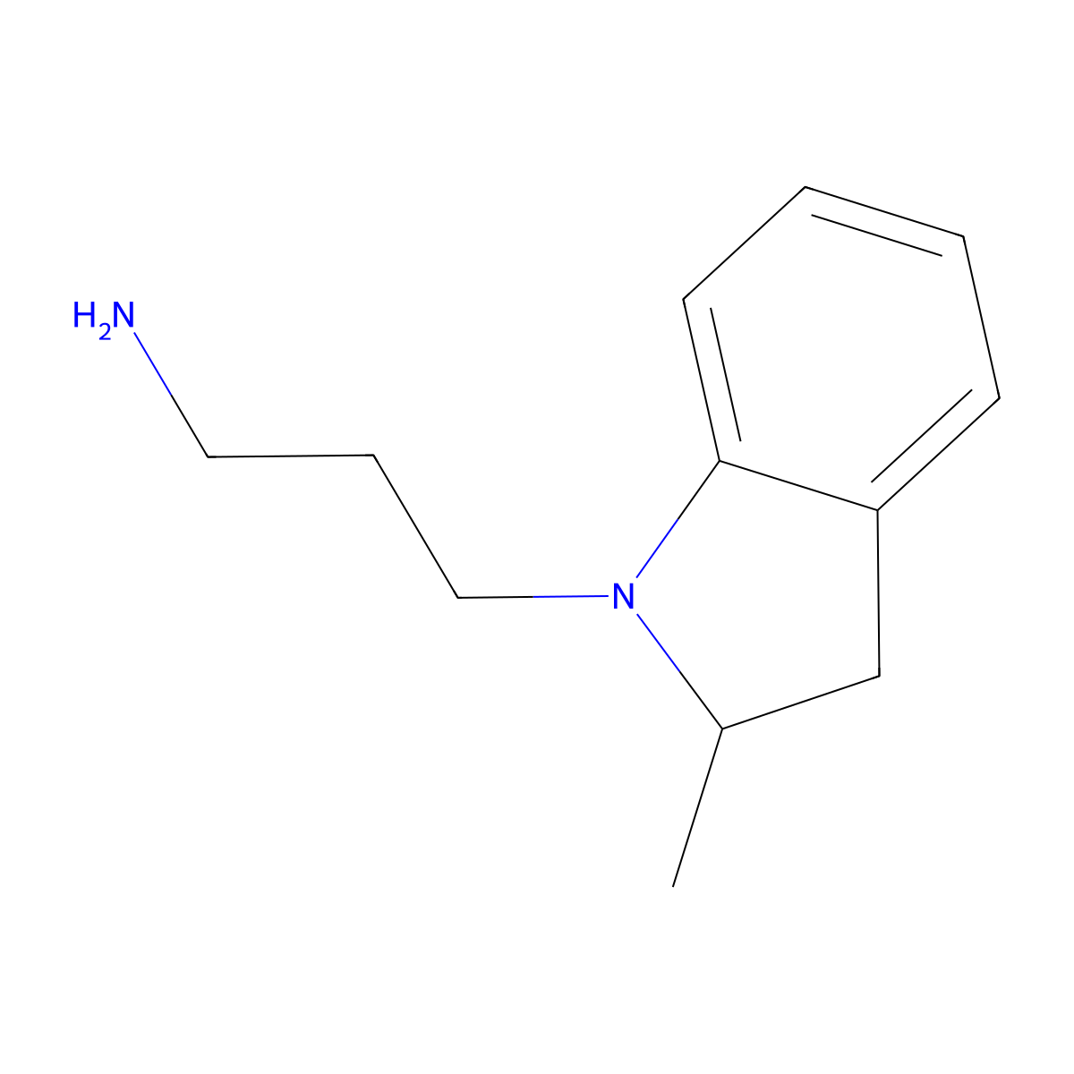 3-(2-methyl-2,3-dihydro-1H-indol-1-yl)propan-1-amine molecular structure, CAS 1016529-13-7