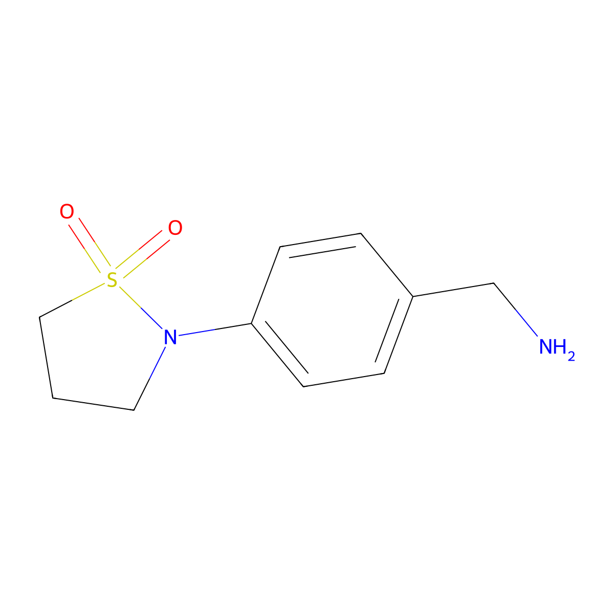 2-(4-(Aminomethyl)phenyl)-1,2-thiazolidine-1,1-dione molecular structure, CAS 1016529-85-3