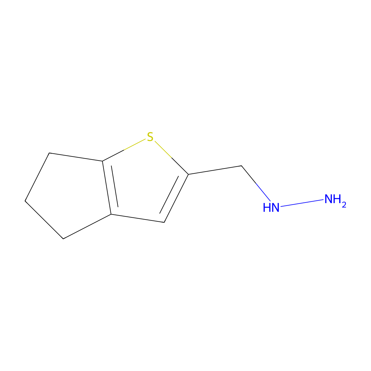 ({4H,5H,6H-cyclopenta[b]thiophen-2-yl}methyl)hydrazine molecular structure, CAS 1016529-90-0