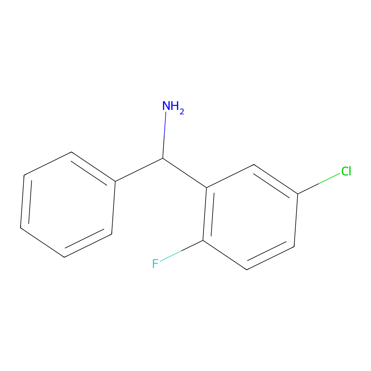 (5-Chloro-2-fluorophenyl)(phenyl)methanamine molecular structure, CAS 1016530-22-5