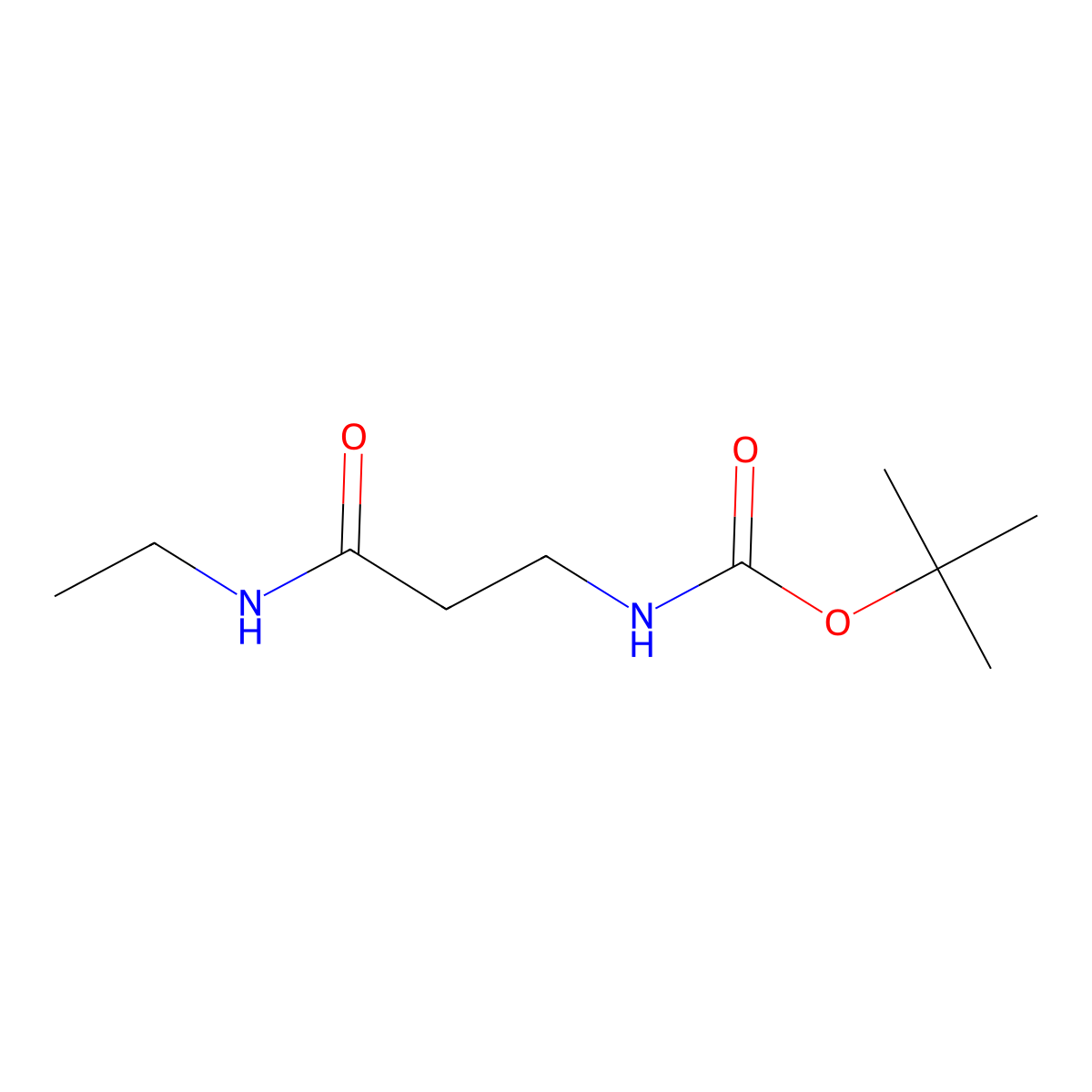 tert-Butyl (3-(ethylamino)-3-oxopropyl)carbamate molecular structure, CAS 1016530-31-6