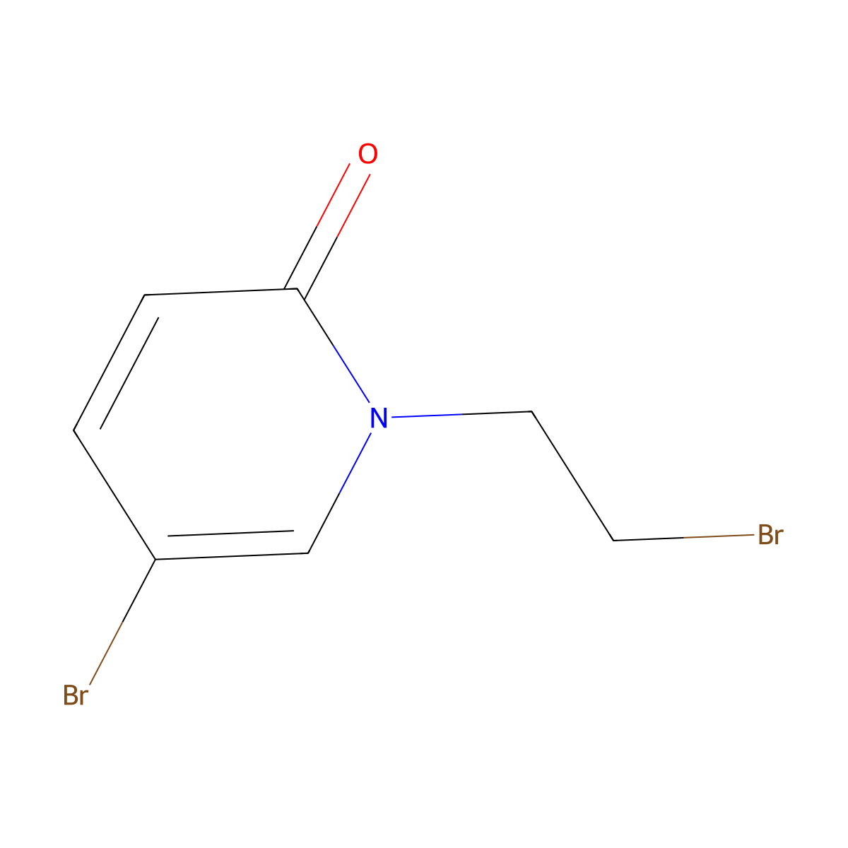 5-Bromo-1-(2-bromoethyl)-1,2-dihydropyridin-2-one molecular structure, CAS 1016530-65-6