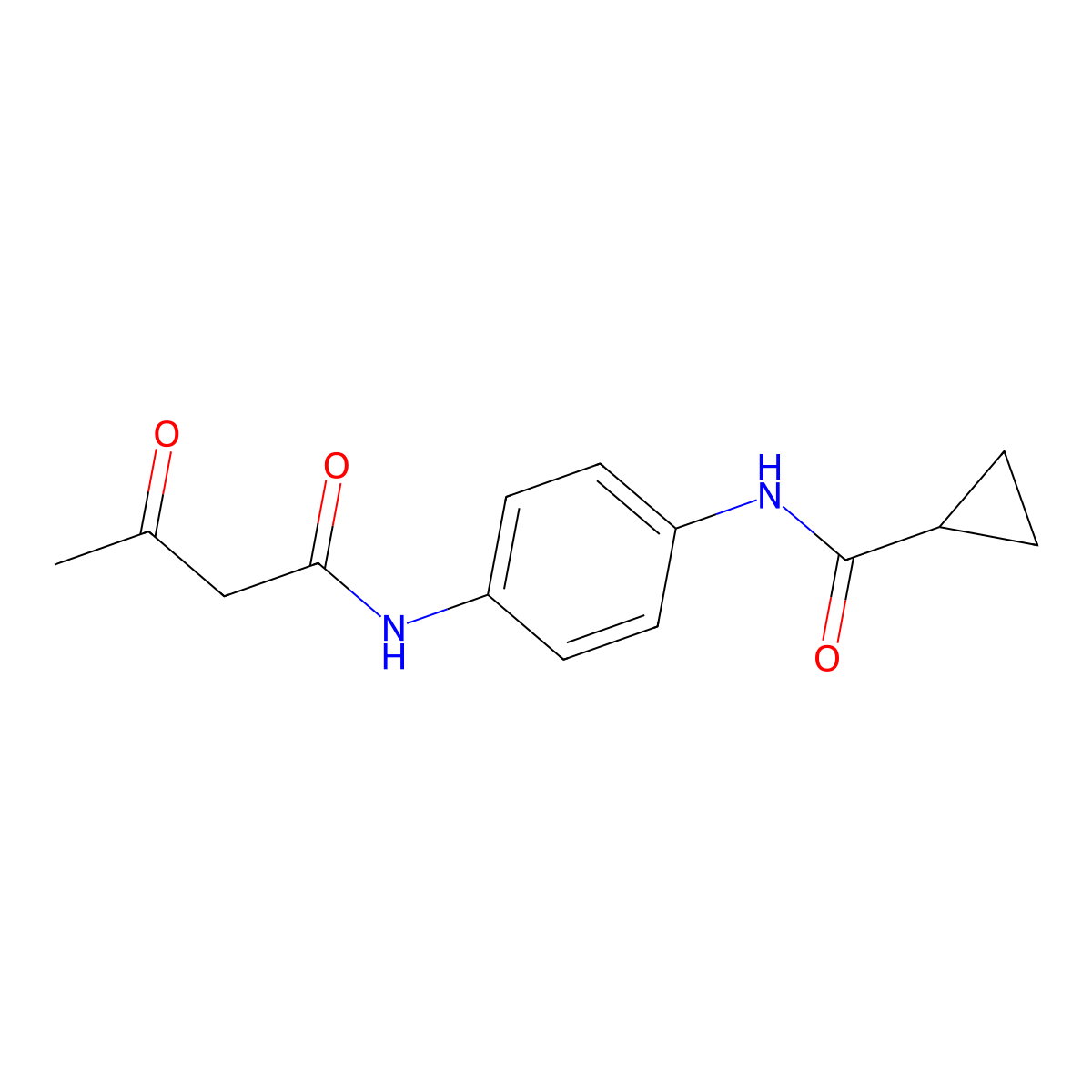 N-[4-(3-Oxobutanamido)phenyl]cyclopropanecarboxamide molecular structure, CAS 1016530-73-6
