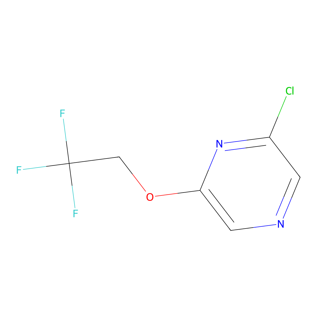2-Chloro-6-(2,2,2-trifluoroethoxy)pyrazine molecular structure, CAS 1016530-98-5