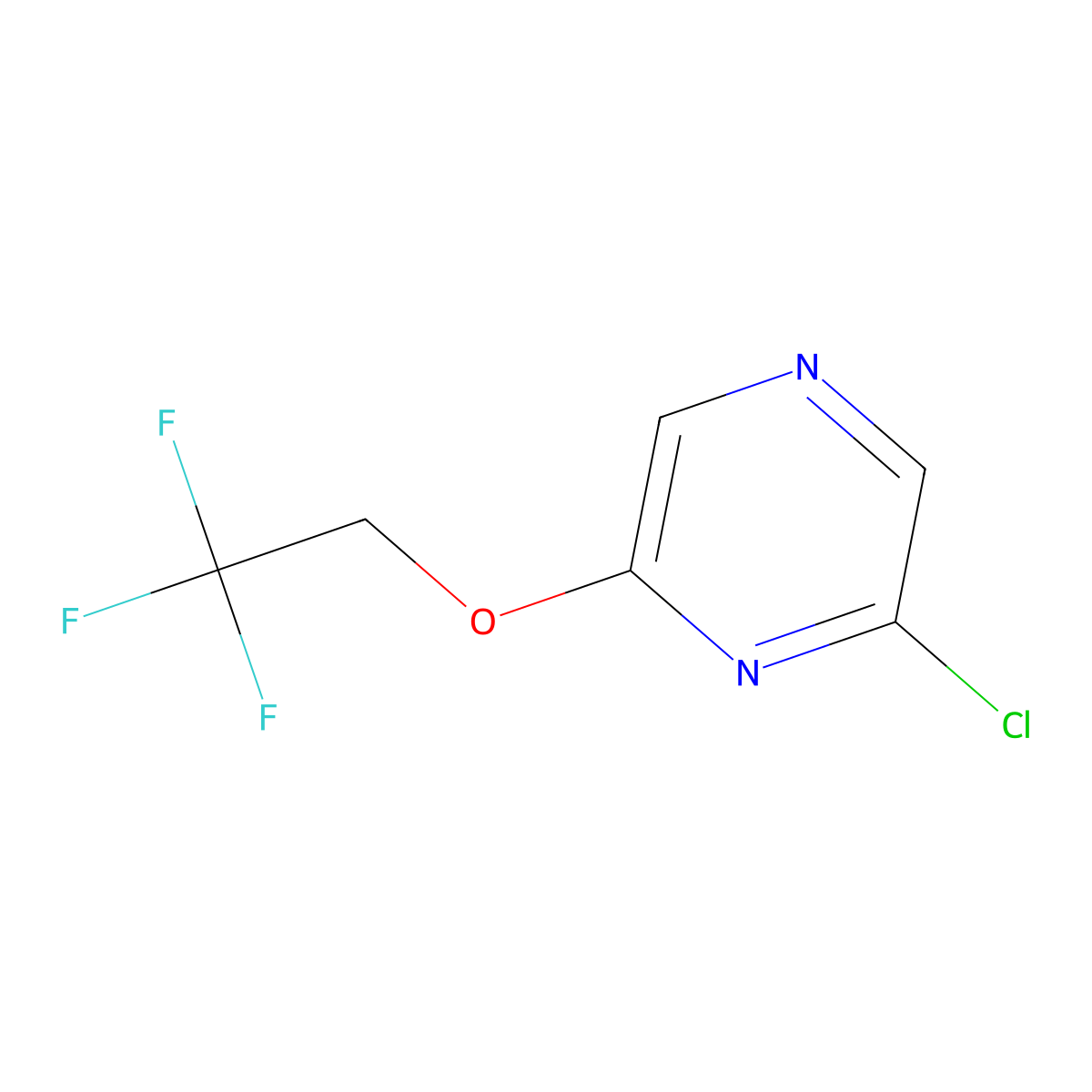 2-Chloro-6-(2,2,2-trifluoroethoxy)pyrazine molecular structure, CAS 1016530-98-5