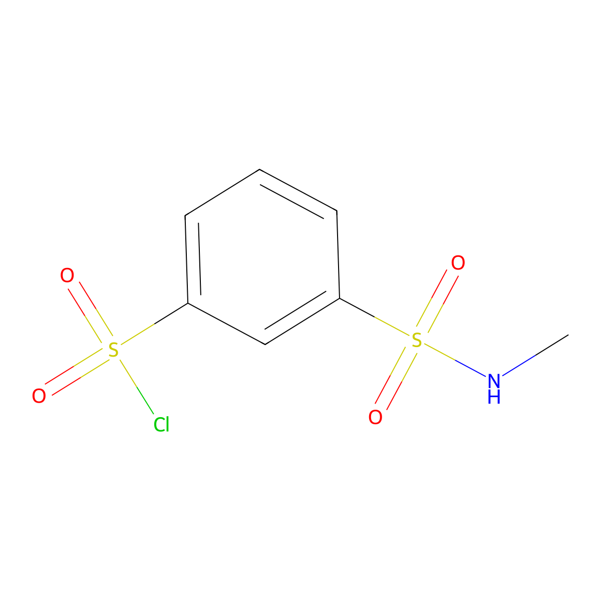 3-(Methylsulfamoyl)benzene-1-sulfonyl chloride molecular structure, CAS 1016531-75-1