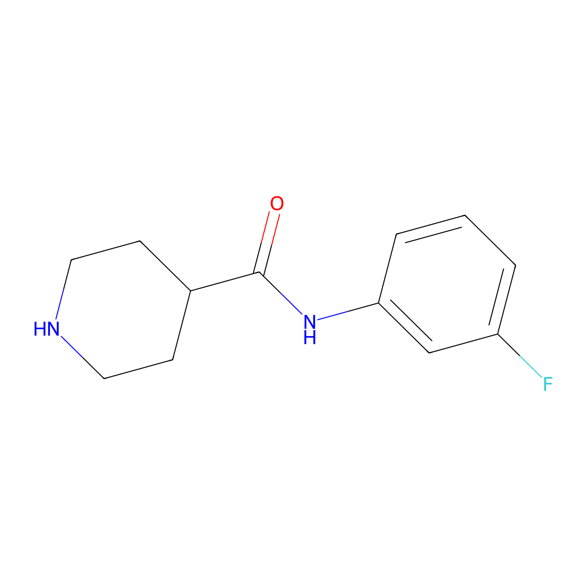 N-(3-Fluorophenyl)piperidine-4-carboxamide molecular structure, CAS 1016532-14-1
