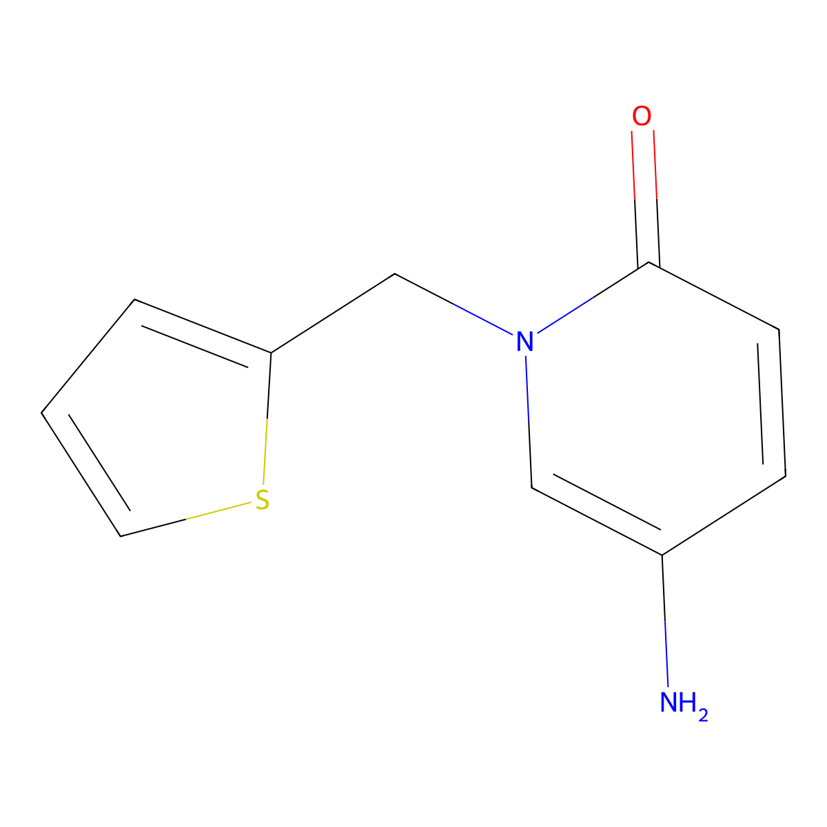 5-Amino-1-(thiophen-2-ylmethyl)-1,2-dihydropyridin-2-one molecular structure, CAS 1016532-67-4