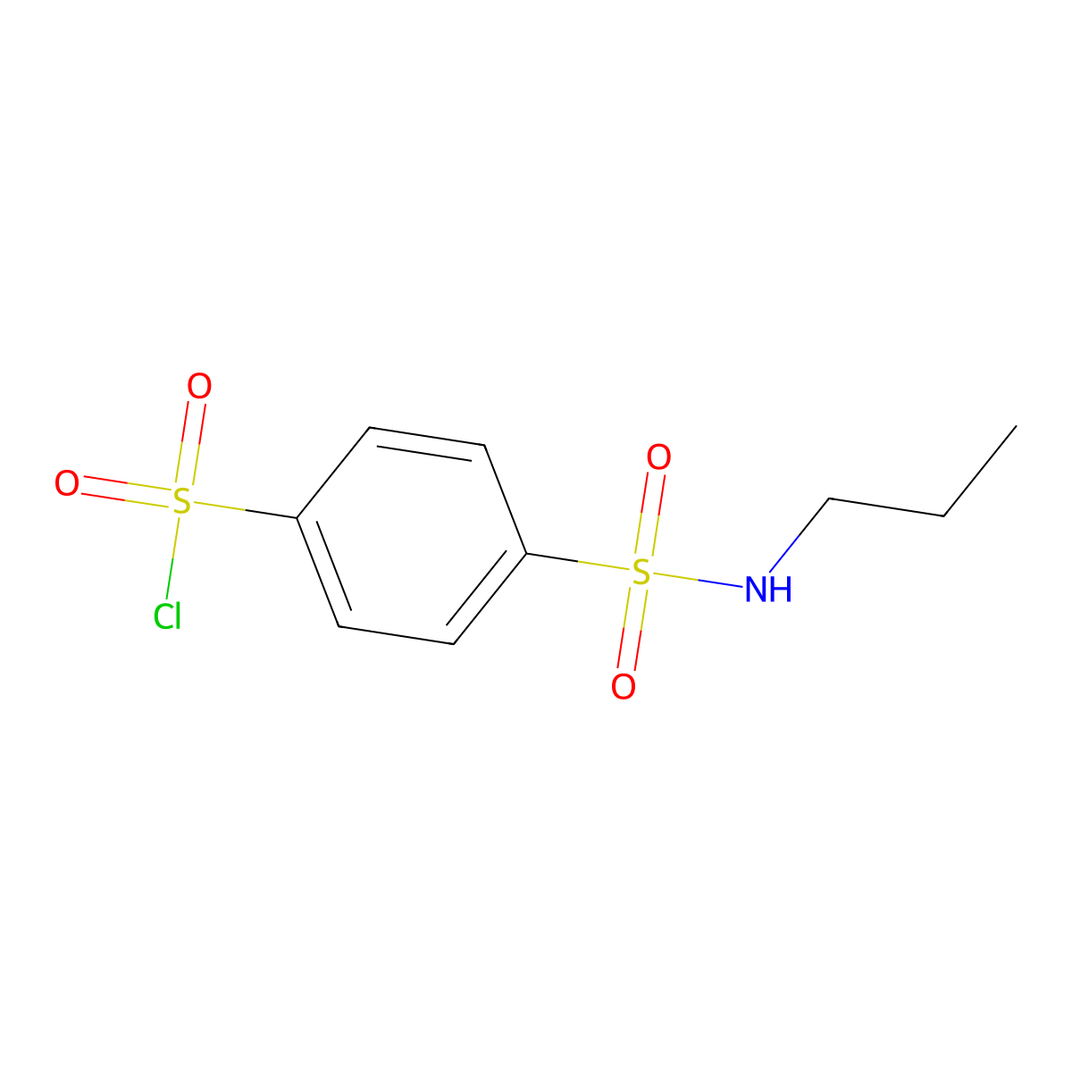 4-(Propylsulfamoyl)benzene-1-sulfonyl chloride molecular structure, CAS 1016532-76-5